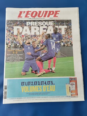 Team Frankreich Euro 2016 / Zeitung Das Team 4.7.2016 ''FAST PERFEKT''
