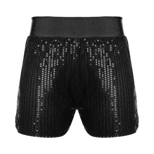 iEFiEL Mädchen Jungen Pailletten Fasching Shorts Glänzend Kurze Hose Tanzshorts - Picture 6 of 44