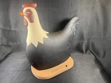 Chalkboard Chicken Rooster Statue Figurine Farm House Decor Table Decor