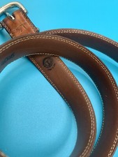 Torino Italian Kipskin Made in USA Leather Belt Brown Size 40