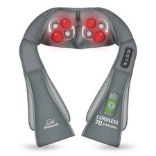 Snailax Shiatsu Back Neck Shoulder Massager with Heat 3D Deep Tissue Kneading