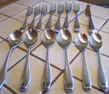 RETRONEU SYMPHONY MAESTRO STAINLESS FLATWARE 14 PIECE LOT free ship