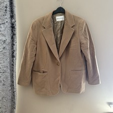 Women’s Artigiano Wool Cashmere Blend Beige Blazer Size 20
