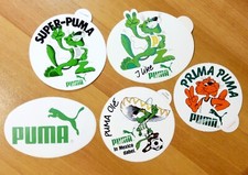 5 autocollants ancien sticker PUMA années 70/80 tennis baskets football vintage