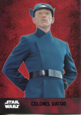 Star Wars Force Awakens S1 Purple Parallel Base Card #49 Colonel Datoo