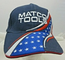 Matco Tools baseball cap hat adjustable v  advertising stars stripes