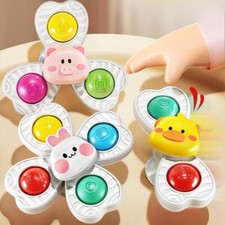 Baby Spinning Suction Toys Montessori Bath Play Toys for Toddlers 3y