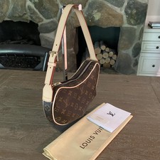 Louis Vuitton Croissant Hobo Bag PM Brown Canvas for sale online | eBay