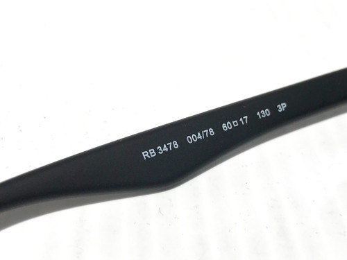 NEW* Ray Ban Gunmetal & Black w POLARIZED Grey Blue Lens Sunglass RB3478 004 - Picture 11 of 20
