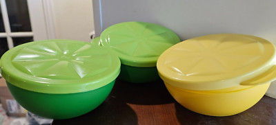 Tupperware Lemmon/Lime Keepers Set of 3 *NEW  Yellow/Green