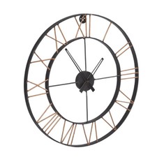 Industrial Handmade Metal With Roman Numerals Large Style Clock Lincoln Metal
