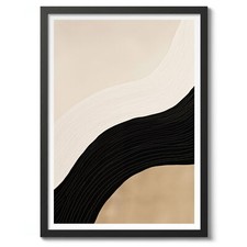 Earthy Composition Print, Abstract Minimalism Poster, Shapes Wave Decor, Wall