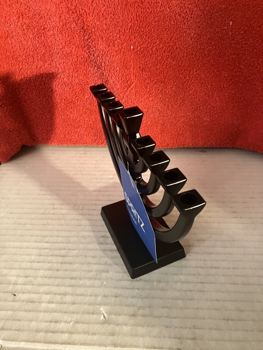 Spritz Hanukkah Menorah Matte Black Mini Metal Festival Light