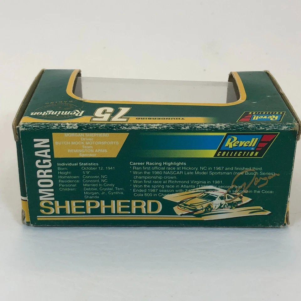 75 Morgan Shepherd  1/64th scale stock car Item #3228 1996 Revell Metal Toy Car - Image 3 of 4