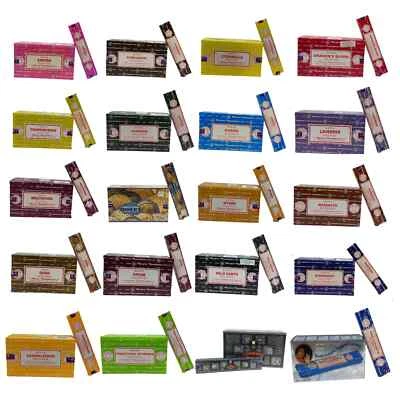 Incienso Nag Champa Original Masala, Agarbatti Palo Santo, Ruda, Cajas Enteras