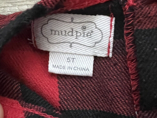 Mud Pie Rudolph the Red Nose Reindeer Flannel Christmas Dress Size 5T Toddler - Picture 4 of 8