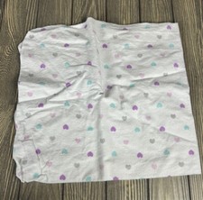 Gerber White Gray Blue Purple Baby Blanket 27.5  x 27  