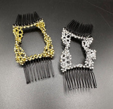 Vintage silver gold bun. Hair combs wraps Vintage
