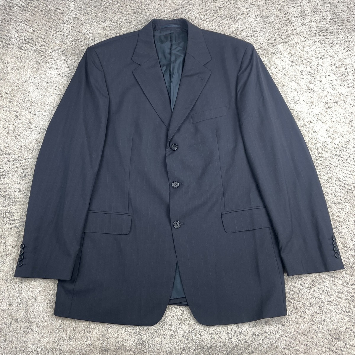 Hugo Boss Jacket 44R Angelico Lanificio Cerruti Wool Pinstripe