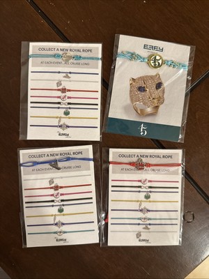 4 Royal Caribbean ROPE BRACELETS EFFY LOT #2