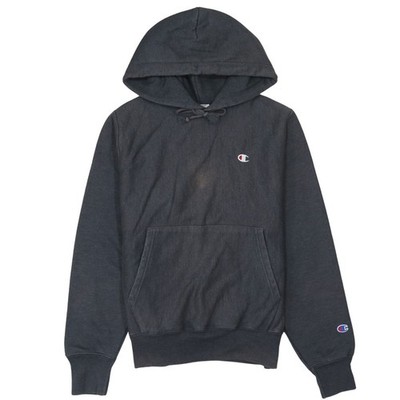 Champion Herren Schwarz Small Pullover Fleece Hoodie