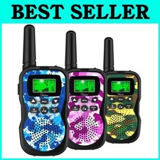 Kids Walkie Talkies with Flashlight - 3KM Range, 22 Channels
