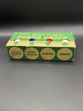 Vintage Original Box Poker Chips 1960s-unbreakable-washable