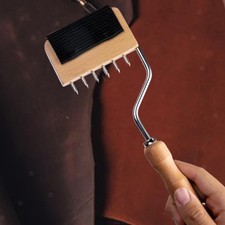 Gurtbandspanner in der Nähe des Rahmens, Holzgriff für Teppich, Textil,