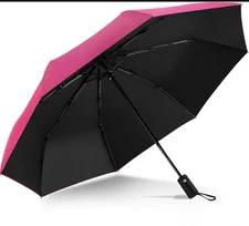 Windproof Travel Umbrella, Automatic Umbrella for Rain, Compact Folding Umbrella