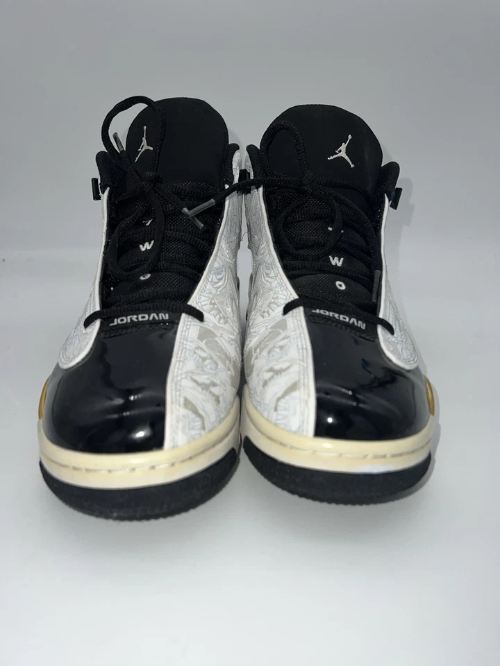 Jordan Dub Zero Zapatillas Negro Metalizado Dorado Blanco Negro Hombre Talla 9.5 Foto 3 de 4