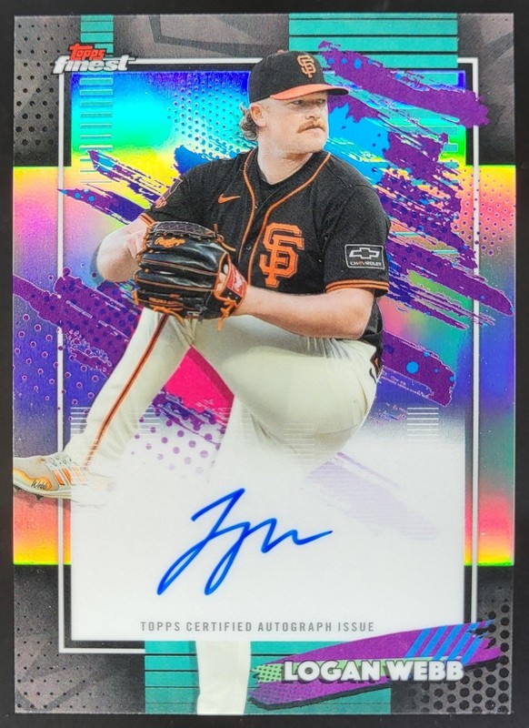 2026 Topps Finest Logan Webb Auto Refractor #FA-LW San Francisco Giants EC2