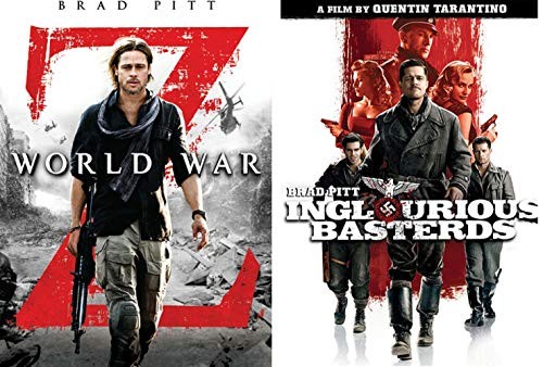 Brad Pitt Double Feature World War Z & Inglorious Basterds 2 DVD Set New - Picture 1 of 3