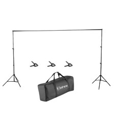 Kshioe 10ft Photography Background Support 2m Stand Photo Backdrop Kit Black