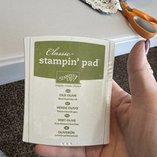 Stampin Up Ink pad SEALED Classic NEW old stock Old Olive Green