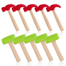 10 Pack Kids Hammer Toy, Wooden Small Simulation Maintenance Tools, Pretend P...