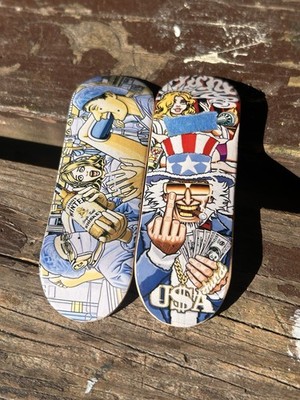 Marc Mckee Cliche Fingerboard 2 Pk Custom Rare Skateboard Deck Art