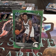 2025-26 Bowman Chrome Cam Ward Bcp-53 Green Shimmer 99