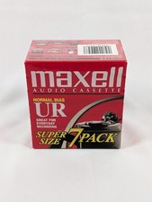 Maxell UR-90 Blank Audio Cassette Tapes 7 Pack 90 Min Normal Bias New Sealed