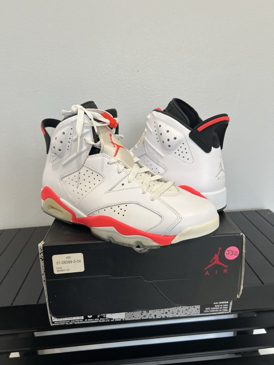 Size 8 - Air Jordan 6 Retro 2014 White Infrared With  display picture 1