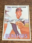 1967 TOPPS PHIL ORTEGA #493 SEMI HIGH SERIES VG-EX OR BETTER