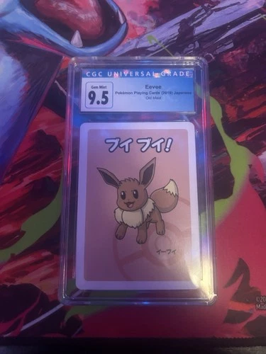 2019 Pokemon CGC 9.5 Eevee JPN Pokemon Playing Cards Old Maid