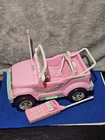 Vintage Barbie RC Jeep Pink Remote Control Car Mattel 90s Toy W/ Controller