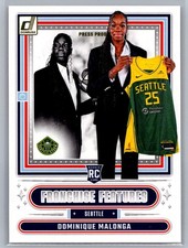 Dominique Malonga 2025 Donruss WNBA #19 Seattle Storm Franchise Feat Press Pr