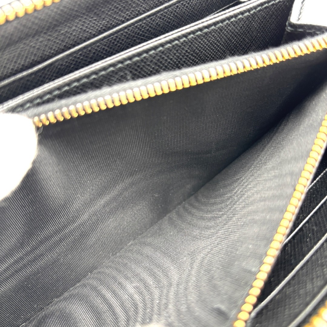 PRADA Long Wallet Triangular Logo Plate Saffiano … - image 8