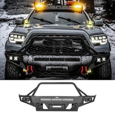 Fit 2016-2023 Toyota Tacoma 3rd Gen Front Bumper W Winch Plate Skid Plate Fit 2016-2023 Toyota Tacoma 3rd Gen Front Bumper W Winch Plate Skid Plate