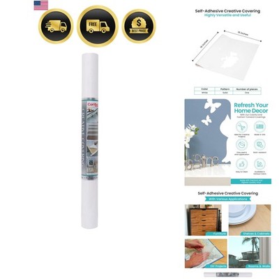 Brand Creative Covering Shelf Liner, 18'' x 16', White Pack of 1