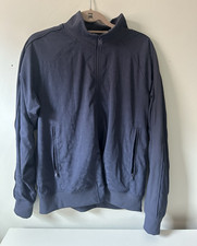 Athleta Womens L Blue Full Zip Track Jacket Knit Zipped Pockets