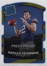 2017 Donruss Rated Rookie Press Proof Gold Die-Cut 21/25 Nathan Peterman ex1