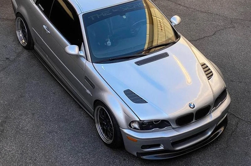 For BMW M3 2001-2006 Aero Function 109678 AF-2 Style Fiberglass Hood Unpainted Foto 3 de 4