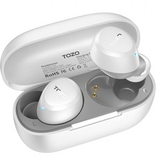 TOZO - A1 Lightweight Wireless Earbuds Headphones, White - Refurbished